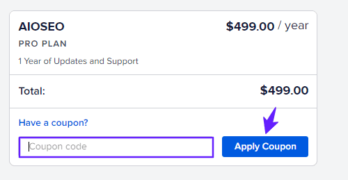Apply the AIOSEO Coupon Code here