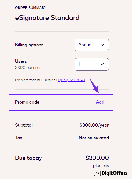 Docusign Coupon Code Checkout Page
