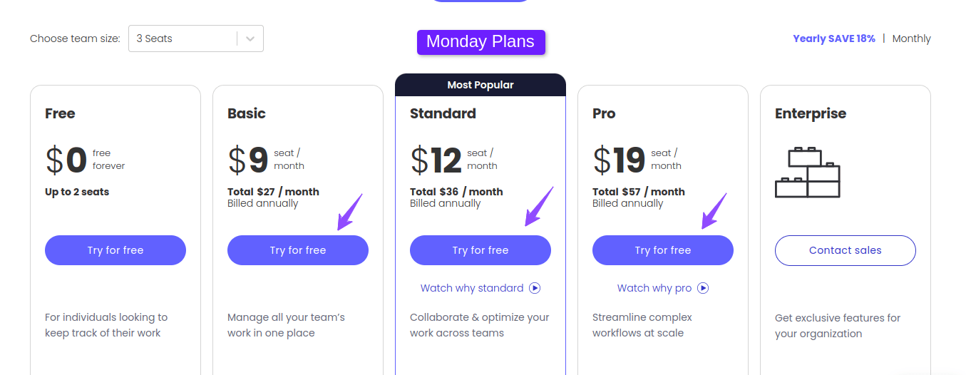 Monday.com Promo Codes & Offers – Save Up to 55% This Month Monday.com Pricing Plans
