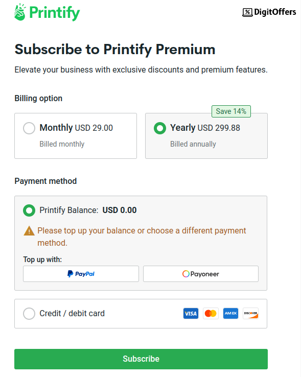 Subscribe to Printify Annual Plan and Avail 14% OFF