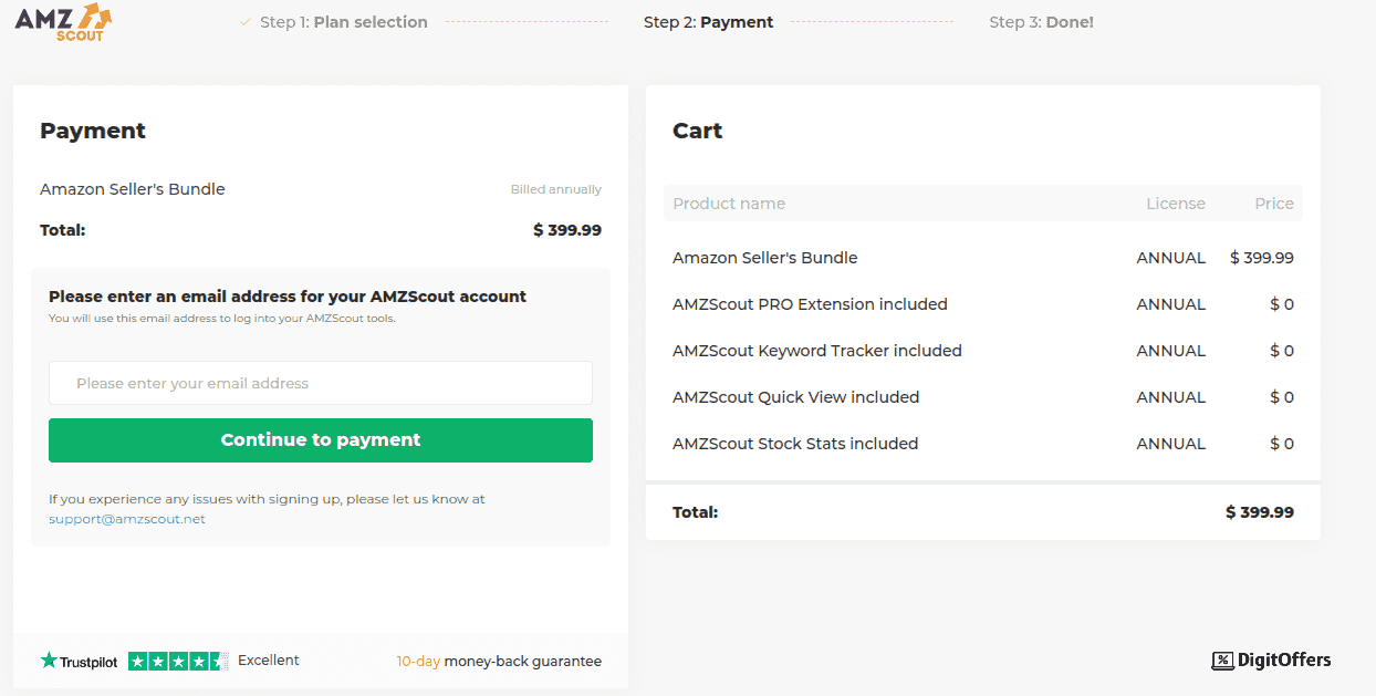AMZScout cart